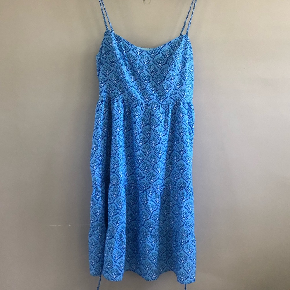 Vineyard Vines Blue Patterned Midi Dress - Picture 4 of 16